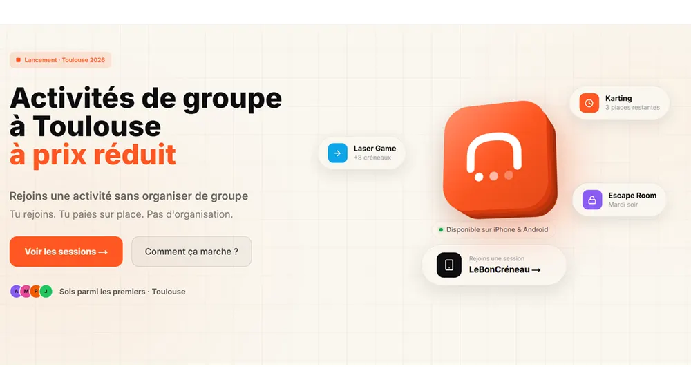Aperçu du projet : LeBonCreneau : plateforme de loisirs